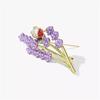 1Pc Retro Elegant Lavender Ladybug Brooch with Personalized Charm Pin Classical Luxury Jewelry Accessories Party Birthday Gift