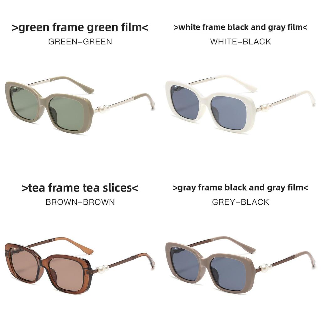 Small Fragrance Celebrity Style Pearl Leg Sunscreen Sunglasses For Fashion Girls