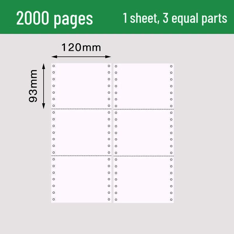 120-Part Computer Print Paper for Continuous Feed: Medical Insurance & Weighbridge Ticket