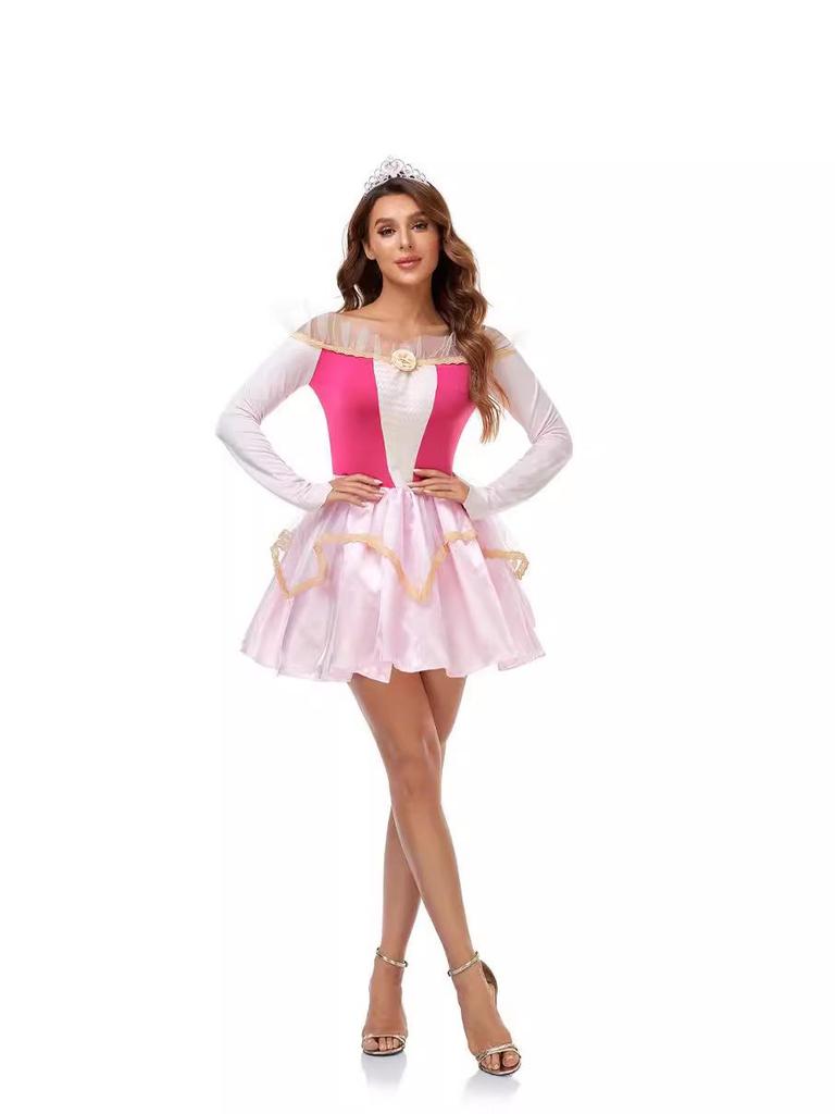 Disney Princess and Villain Cosplay Costumes: Snow White, Belle, Anna, Ariel, Evil Queen, Sleeping Beauty, Red Queen.