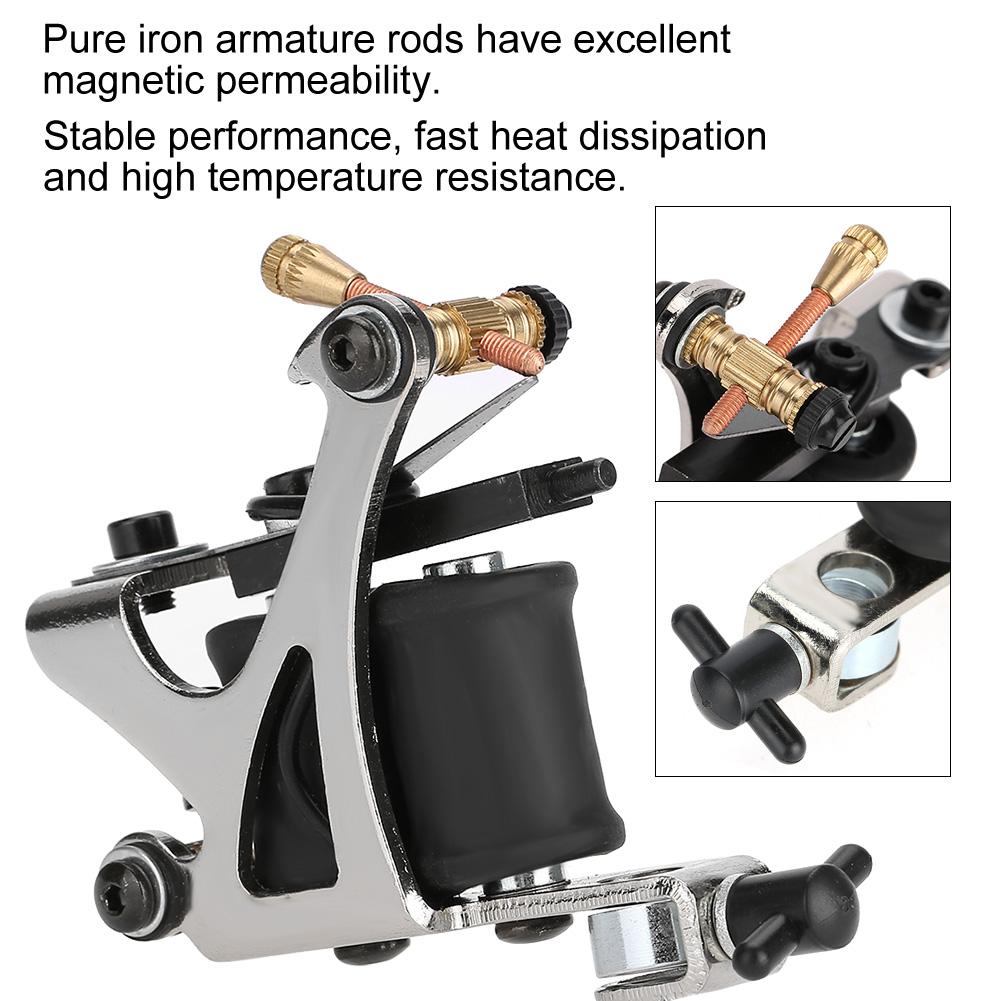 Professional Alloy Tattoo Machine Copper Coils Iron Shader Tattoo Machine Liner