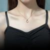Diamond Micro-inlaid Necklace for Women Simple Light Luxury High-end Collarbone Chain Valentine's Day Gift for Girlfriend