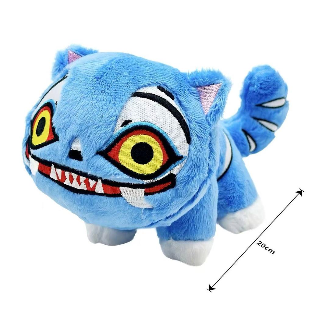 Anime Hunters Plush Cute Purple Tiger Black Hat Magpie With 3 Eyes Monster Hunt Girl Group Stuffed For Fans Gifts