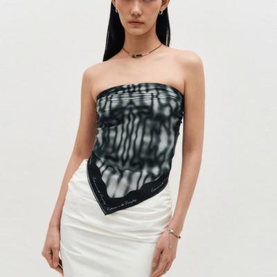 KIMZISU Haze Motif Square Scarf 95 _ BLACK