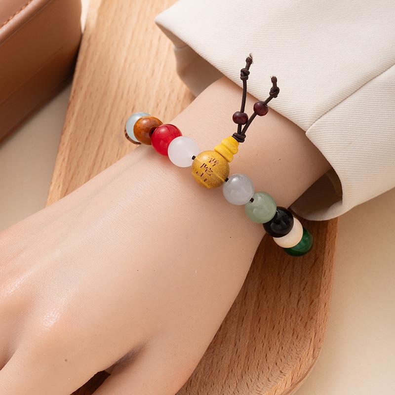 Eighteen-Seed Rosary Plate Playing With Colorful Bracelets, Bodhi Seeds, Buddha Beads, Bracelets, Retro Lucky Jewelry, Couple Bracelets