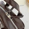 Shoulder Bag Retro Handbag PU Leather Boston Bag Elegant PU Bowling Bag  Girls/Female