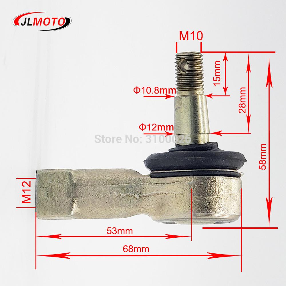 1 Pair M12-M10 Tie Rod Ends Kit Ball Joints Fit For Stels guepard ATV 800 ATV Quad Bike Parts