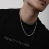 Titanium steel necklace for men, trendy design, niche high street accessory, hip-hop fashion brand, versatile and simple men's collarbone chain