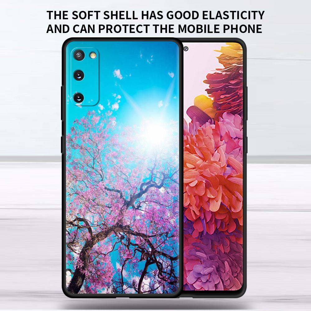 Husă Moale Pentru Samsung Galaxy Note 20 Ultra 10 Plus Lite A50 A70 A20 A40 A20e 9 8 A60 A10e Fundă Husă Telefon Floare Roz Hert Sac