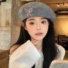 Bowknot Embroidery Literary Painter Hat Wool Blend Women Beanies Cap Sweet Women Beret