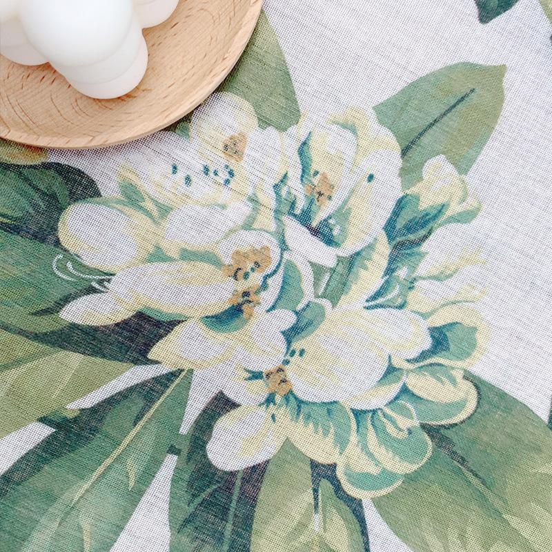 Rural Pastoral Polyester And Linen Printed Tablecloth Household Coffee Table Rectangular Dining Table Cloth