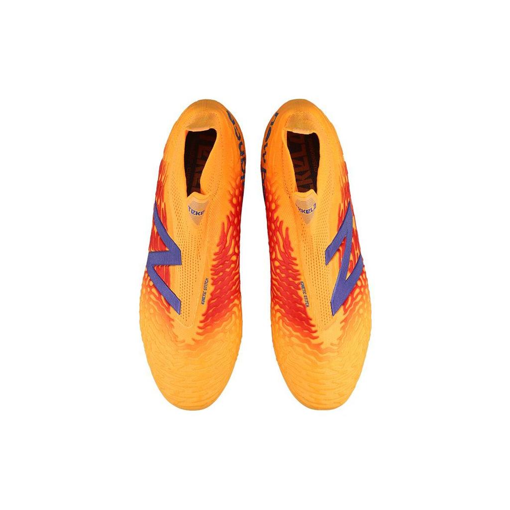 New Balance Tekela V3+ Pro Round Toe Slip-On AG (Rubber Short Studs) Soccer Shoes Unisex Soccer Shoes Orange Yellow MST1AD35