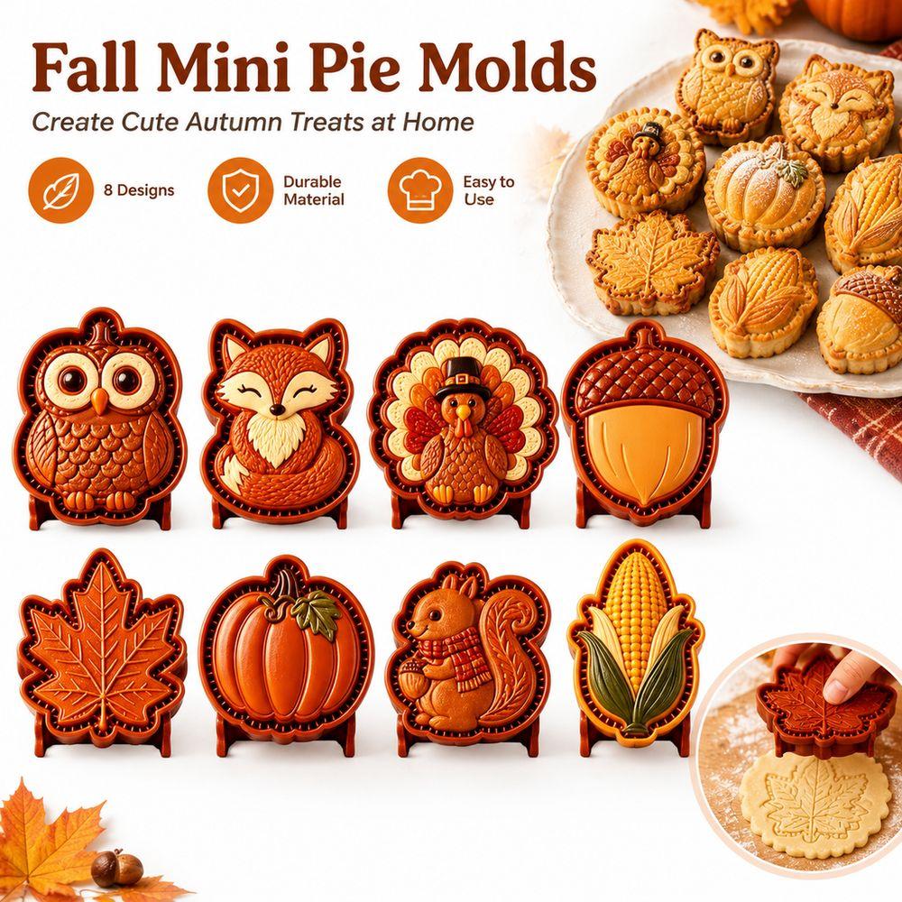 1PC Reusable Mini Pie Mold Red Fall Baking Mold New Autumn Pie Mold  Kitchen Baking Tool
