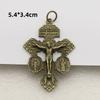 2025 Neues Gebetsketten-Kreuz-Accessoire Metall Jesus-Kruzifix-Figur Handwerk für Handgemachten DIY Religiösen Schmuck Anhänger Geschenk