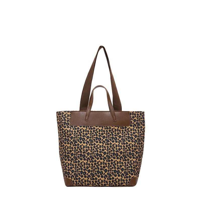 Шикарная Ретро Сумка-тоут с Леопардовым Принтом для Женщин Модная Большая Сумка жёлтый