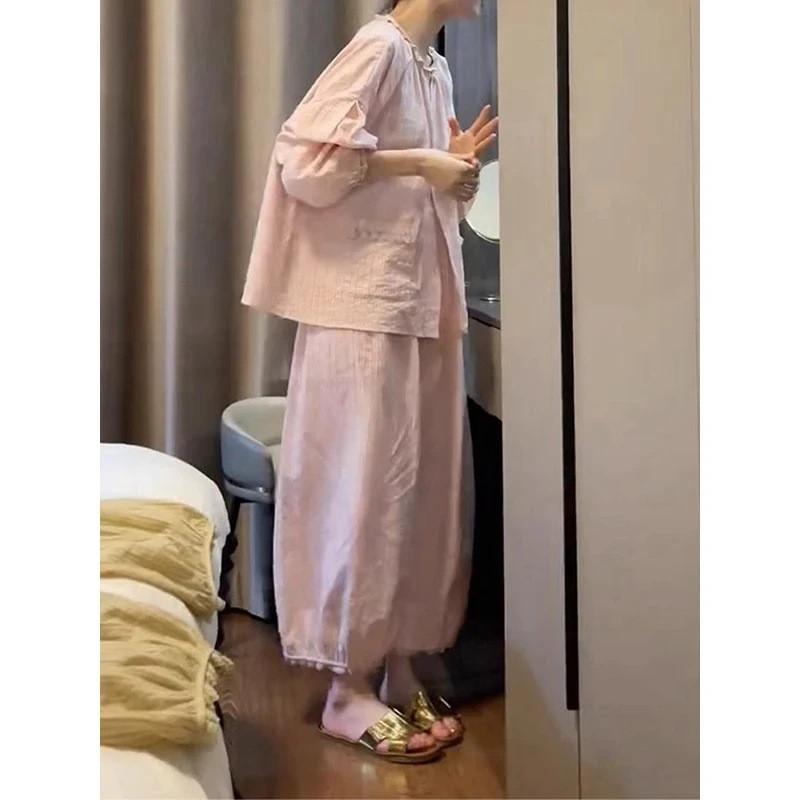 Cloud Cotton Lounge Set For Women With Breathable Fabric Casual Wear For Home And Outdoors