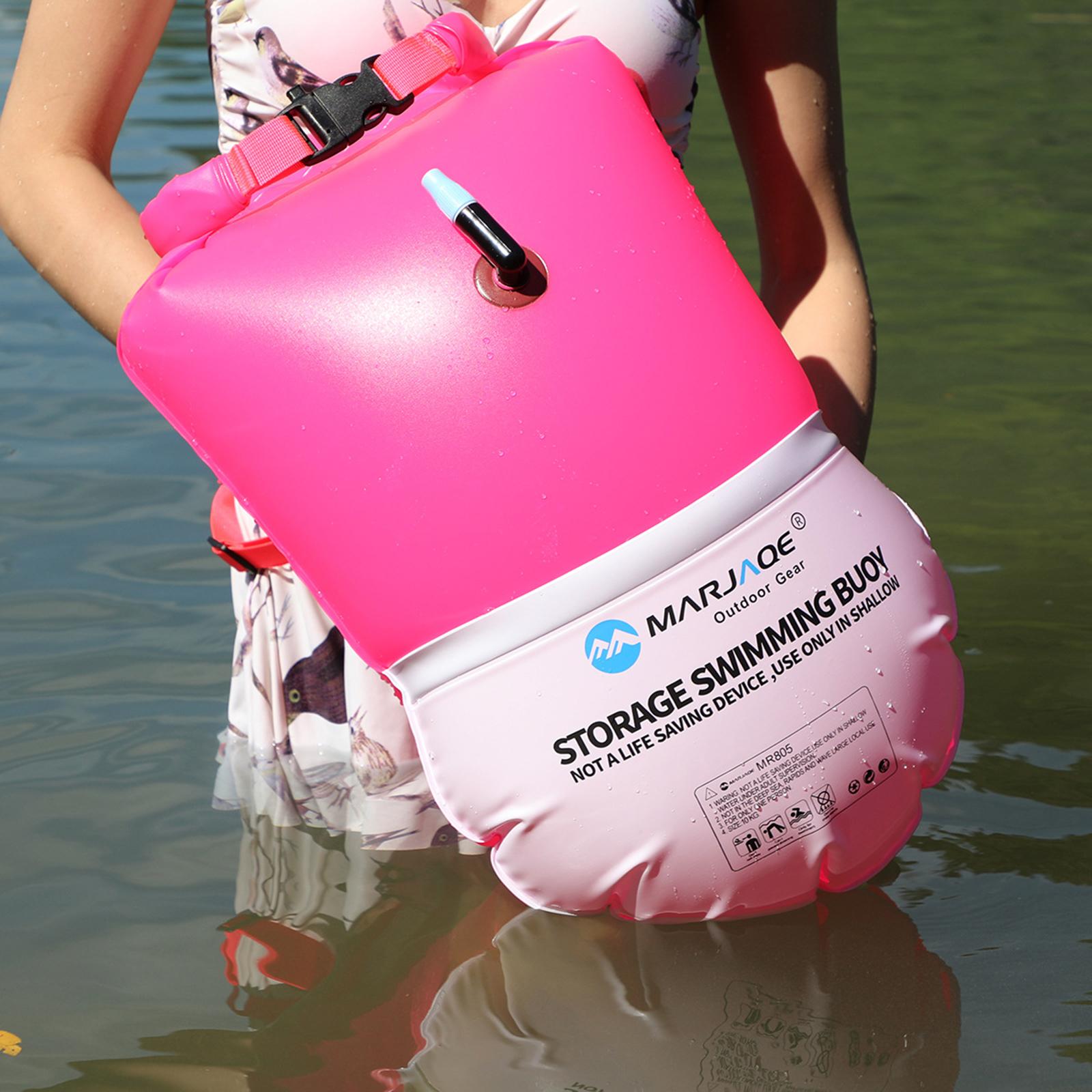 

Inflatable Swim Buoy Safety Float Tow with Dry Bag for Open Water Swimmers