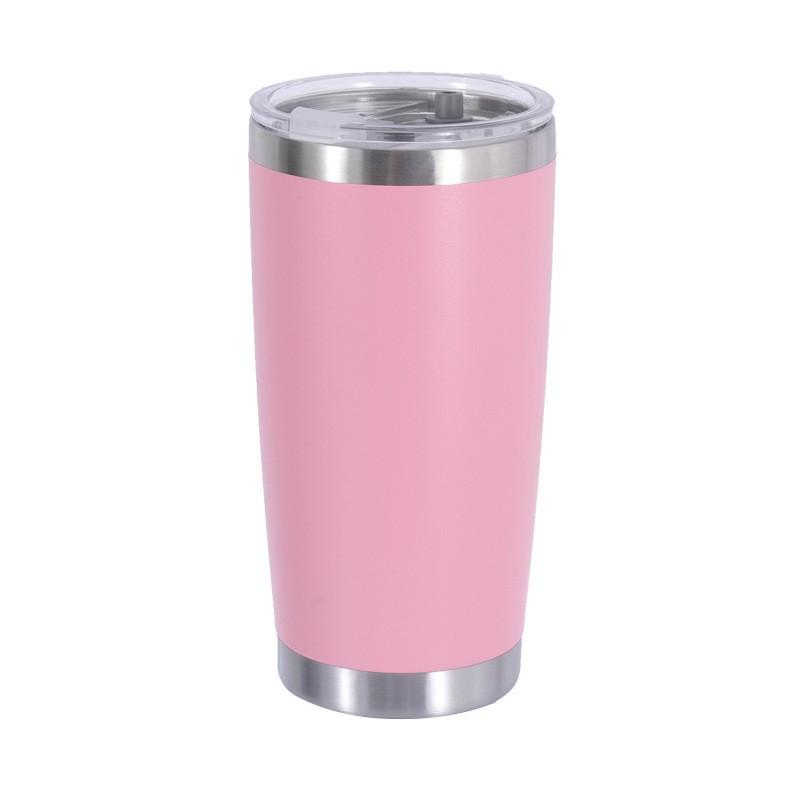 

20oz/590ML Thermo Cafe Coffee Mug Car Thermos Mug Leakproof Travel Thermo Cup for Tea Double Stainless Steel Hot and Cold Cup 20oz рожевий