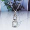 Set Platinum Plated Zircon Inlay Jewelry Set Bridal Necklace Earring Ring Three piece Set