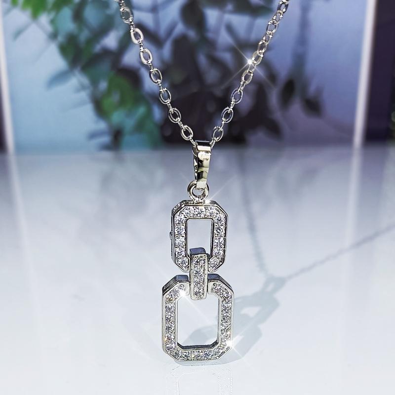 Set Platinum Plated Zircon Inlay Jewelry Set Bridal Necklace Earring Ring Three piece Set