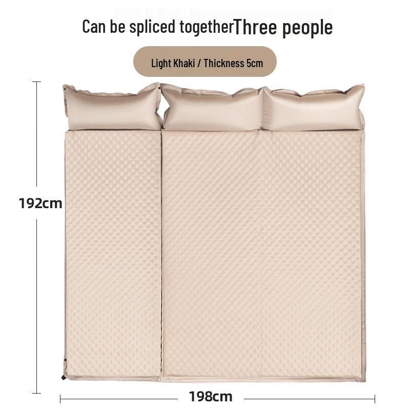 OEING Outdoor Portable Inflatable Camping Mattress Triple