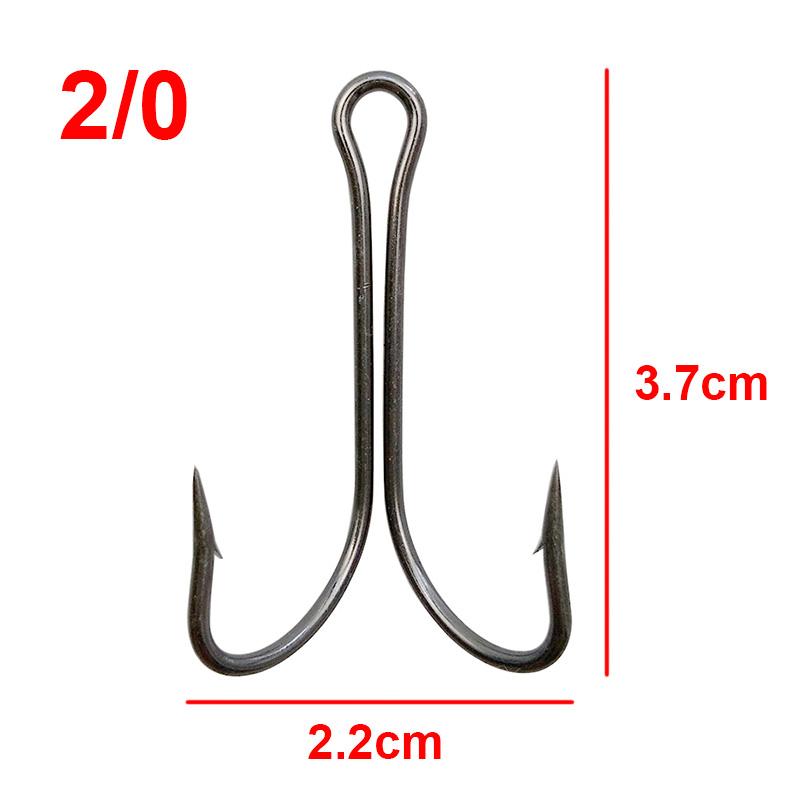 100pcs 9908 High Carbon Steel Double Fishing Hooks Small Fly Tying Double Fishing Hook For Jig Size 1 2 4 6 8 1/0 2/0 3/0 4/0
