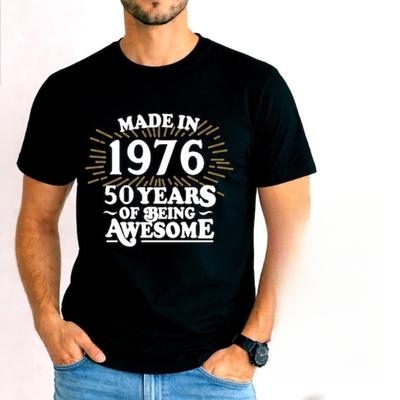 Made In 1976 TShirt 50th Birthday Gift Tee Mens and Women Casual Shirt Vintage Classic Fashion Streetwear Crewneck Shortsleev