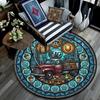 Automotive Glass Art Round Area Rug Under Office Chairs Bedroom Living Room Home Decor