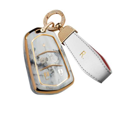 SANRILY Cadillac Smart Key Hülle, Schlüsselhalter, Schlüsselabdeckung, Schlüsselschutz, Schlüsseltasche, Passend