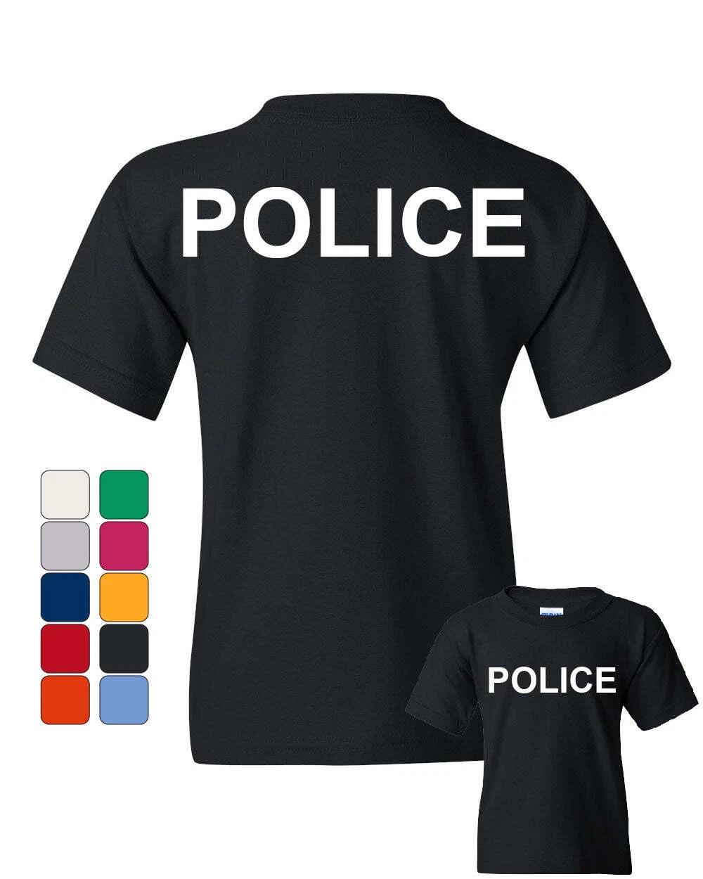 Police Law Enforcet Youth kids boys T-Shirt To Protect and to Serve Emergency Kids Tee 140