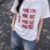 2026 New Arrivals Oversized Tshirts With Lettering Prints Y2k 2000s Millennial Retroinspired Fashion