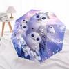 1 PC Automatic Folding Umbrella - Magical Snowy Owl Pattern, Portable & Foldable Design with 8 Ribs, Christmas Birthday Gifts