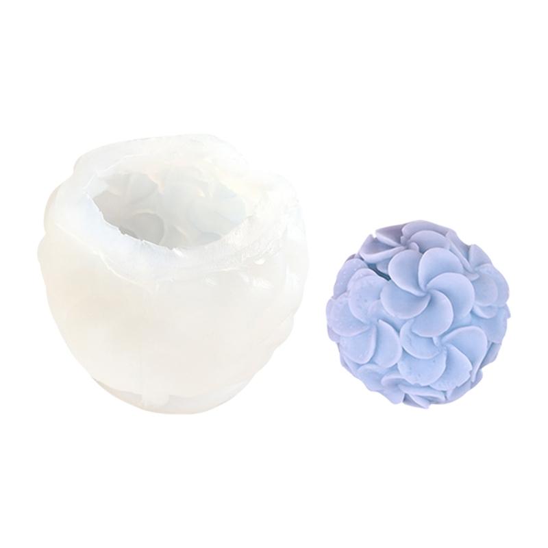 Flower Ball Candle Mould Silicone Molds Ornament Molds Castings Molds Handmade Plasters Molds Craft Supplies