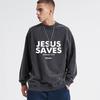 Felpe con cappuccio da uomo Lavaggio Casual Stampa Jesus Saves Alta Qualità Con cappuccio Caldo Inverno Felpa con cappuccio Acid Wash Uomo Donna Unisex Manica lunga