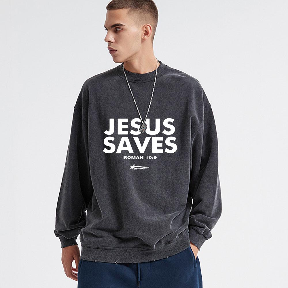 Felpe con cappuccio da uomo Lavaggio Casual Stampa Jesus Saves Alta Qualità Con cappuccio Caldo Inverno Felpa con cappuccio Acid Wash Uomo Donna Unisex Manica lunga
