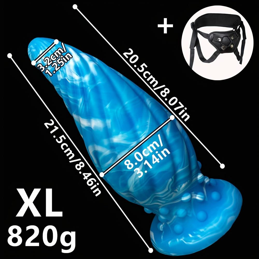 XXL Wearable Silicone Butt Plug, Realistic Soft Large Plug with Strap-On Design, Flexible Comfort Fit for Couples, Multiple Sizes