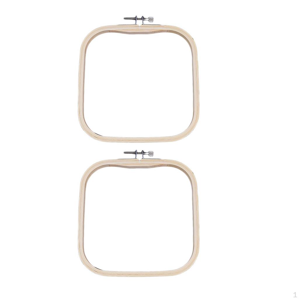 2 Pieces Bamboo Hoop Embroidered Stretch Tool Ring Reusable Decor Quilting Sewing Embroidery