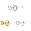 Punk Style Round Flat Glasses With Uv Protection For Men And Women Summer