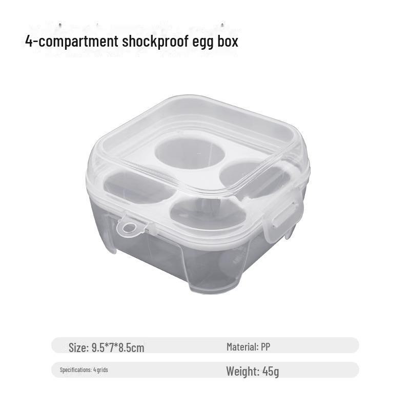 Nárazuvzdorný přenosný box na kempingová vejce – plastový zásobník na vejce odolný proti rozbití, vhodný na cesty a proti pádu