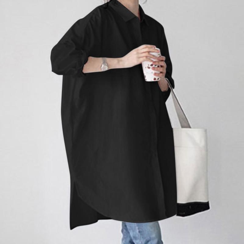 2024 Women's Long Sleeve Loose Casual Irregular Shirt