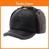 Winter Thickened Cotton Ear Protection Hat Leather Baseball Caps Adjustable