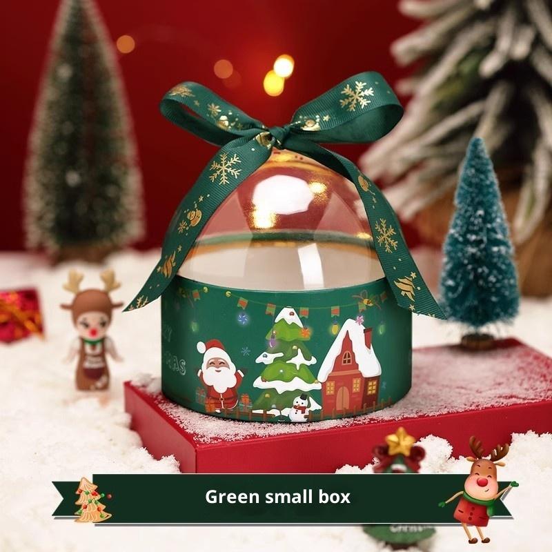 Red Leatherette Gift Bag with Gold Ornaments,Festive Gift Containers for Holiday Candies & Small Presents