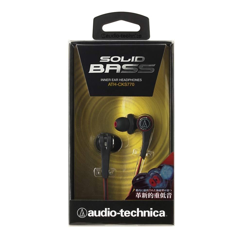 Audio Technica SOLID BASS Inner Ear Headphones Black ATH-CKS770 BK
