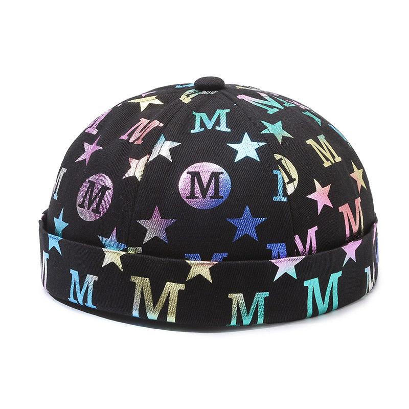 Graphics Printing Letter Bucket Hat Cotton Skullcap Breathable Fashion Cap Gift