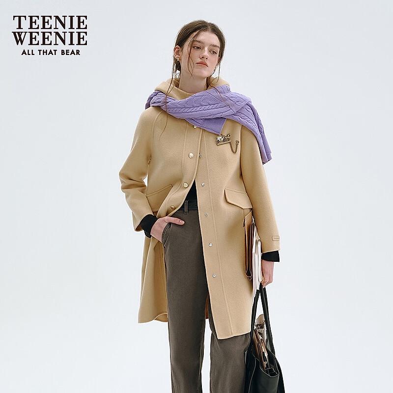 Teenie Weenie Women's Hooded Wool Blend Coat