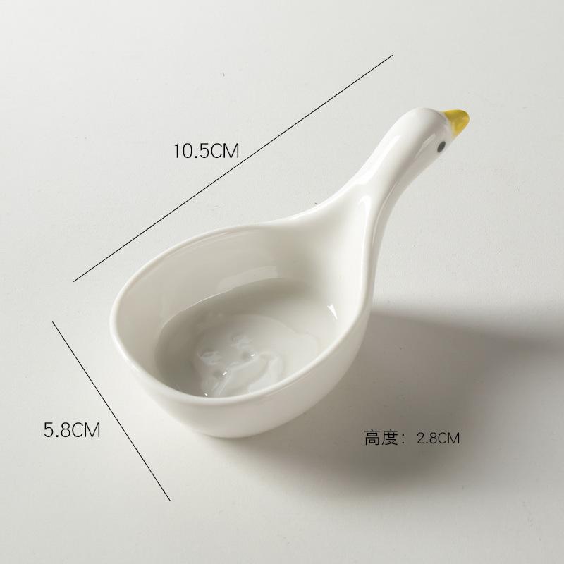 Embossed Ceramic Flavored Plate Creative Cartoon Sauce Plate Snack Plate Mini Cute Household Vinegar Dish Hot Pot Dipping Sauce Plate