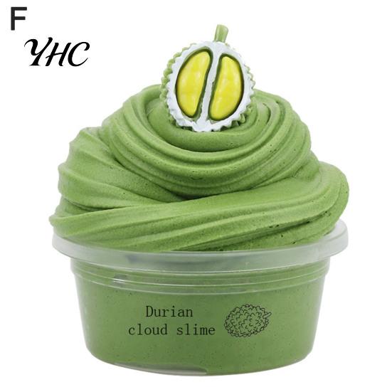 Soft 60ml Butter Slime Non-sticky with Charm Super Stress Relief Fruit Cherry Toy for Children Tear Resistant