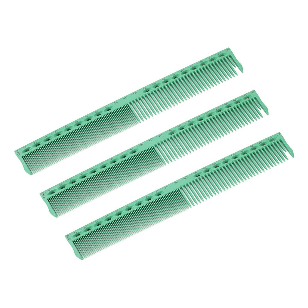 3pcs Professional Hair Styling Comb with Scale Fine Wide Tooth Heat Resistant Hair Cutting Comb