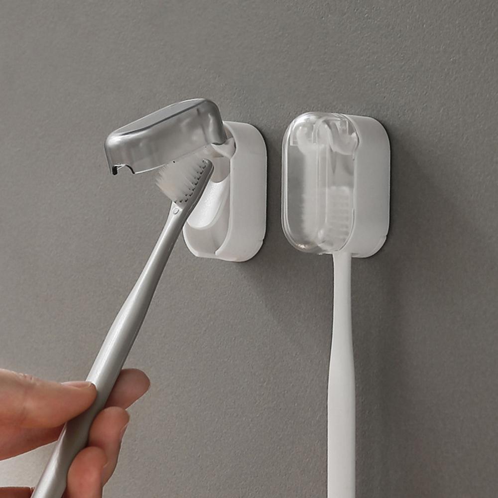 4pcs Grey Toothbrush Cap Covers for Manual Toothbrush and Electric Toothbrush