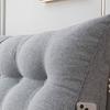 Headboard Pillow with Side Pocket Linen Triangular Headboard Wedge Cushion Bed Bolster Cushion for Shoulder Back Waist Support Dorm Home Bedroom